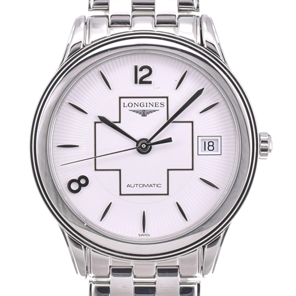 値下 ロンジン LONGINES L4.774.4.19.6 フラッグシップ デイト 自動巻き メンズ 美品 N#143392