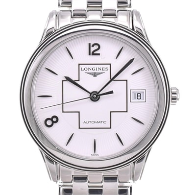 値下 ロンジン LONGINES L4.774.4.19.6 フラッグシップ デイト 自動巻き メンズ 美品 N#143392