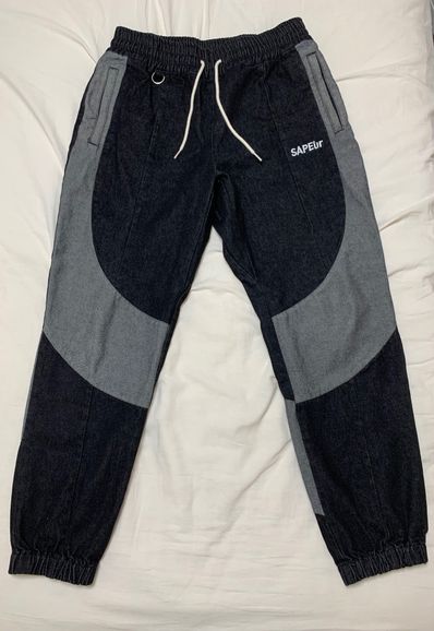 SAPEur DENIM TRACK PANTS "Black"