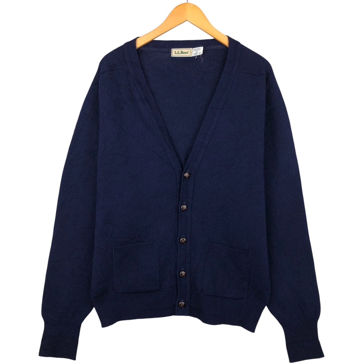 古着 90年代 エルエルビーン L.L.Bean ウールニットカーディガン スコットランド製 メンズM相当 ヴィンテージ/eaa601071