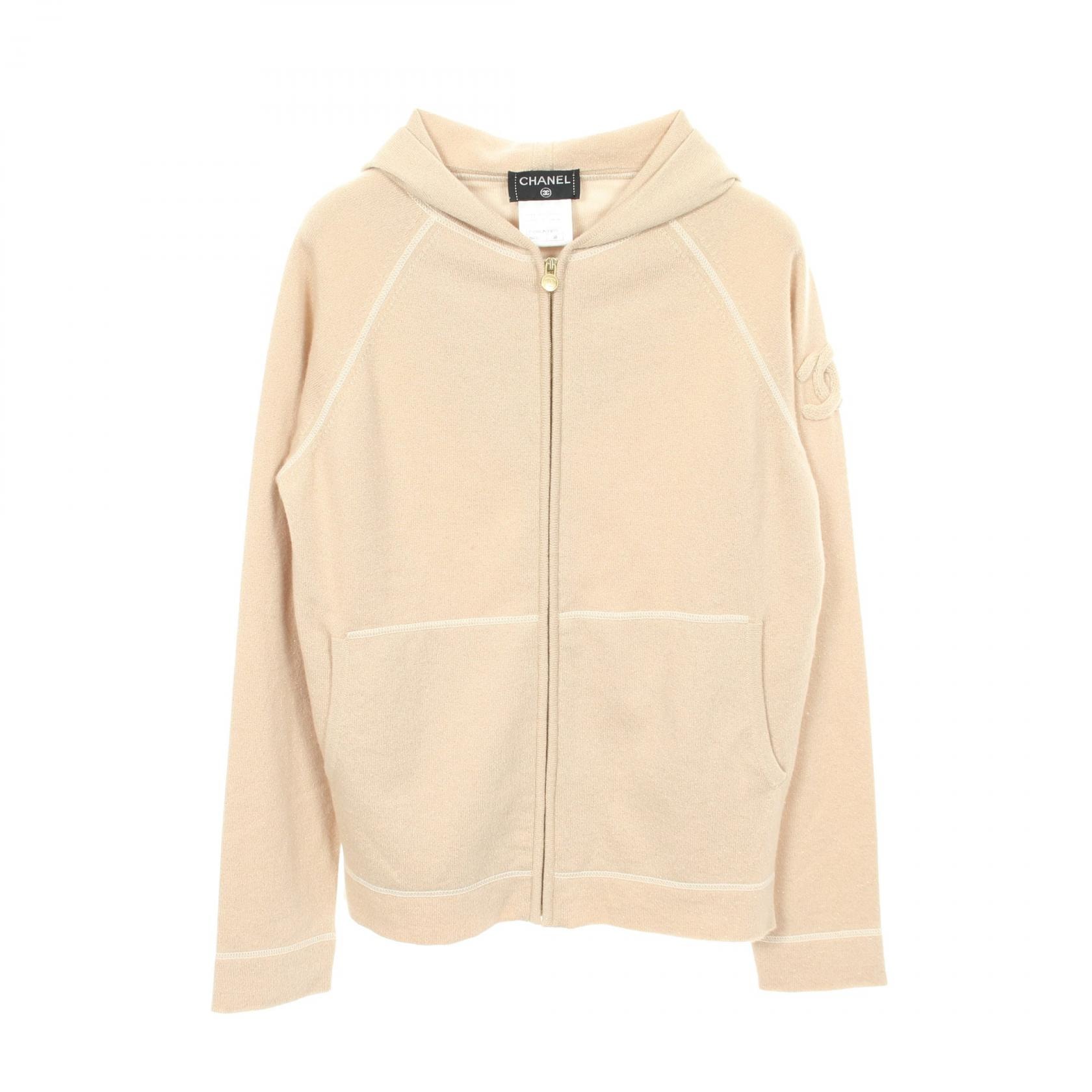 シャネル CHANEL ココマーク ラメ パーカー 衣料品 トップス カシミヤ レディース ベージュ系 P40882K03078 【中古】