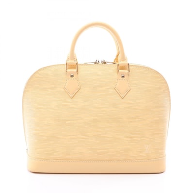 ルイ・ヴィトン LOUIS VUITTON アルマ ハンドバッグ バッグ レザー エピ ヴァニーユ レディース アイボリー系 M5214A 【中古】