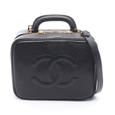 シャネル CHANEL ココマーク バニティ 2WAY ハンドバッグ バッグ キャビアスキン(グレインドカーフ) レディース ブラック系 【中古】