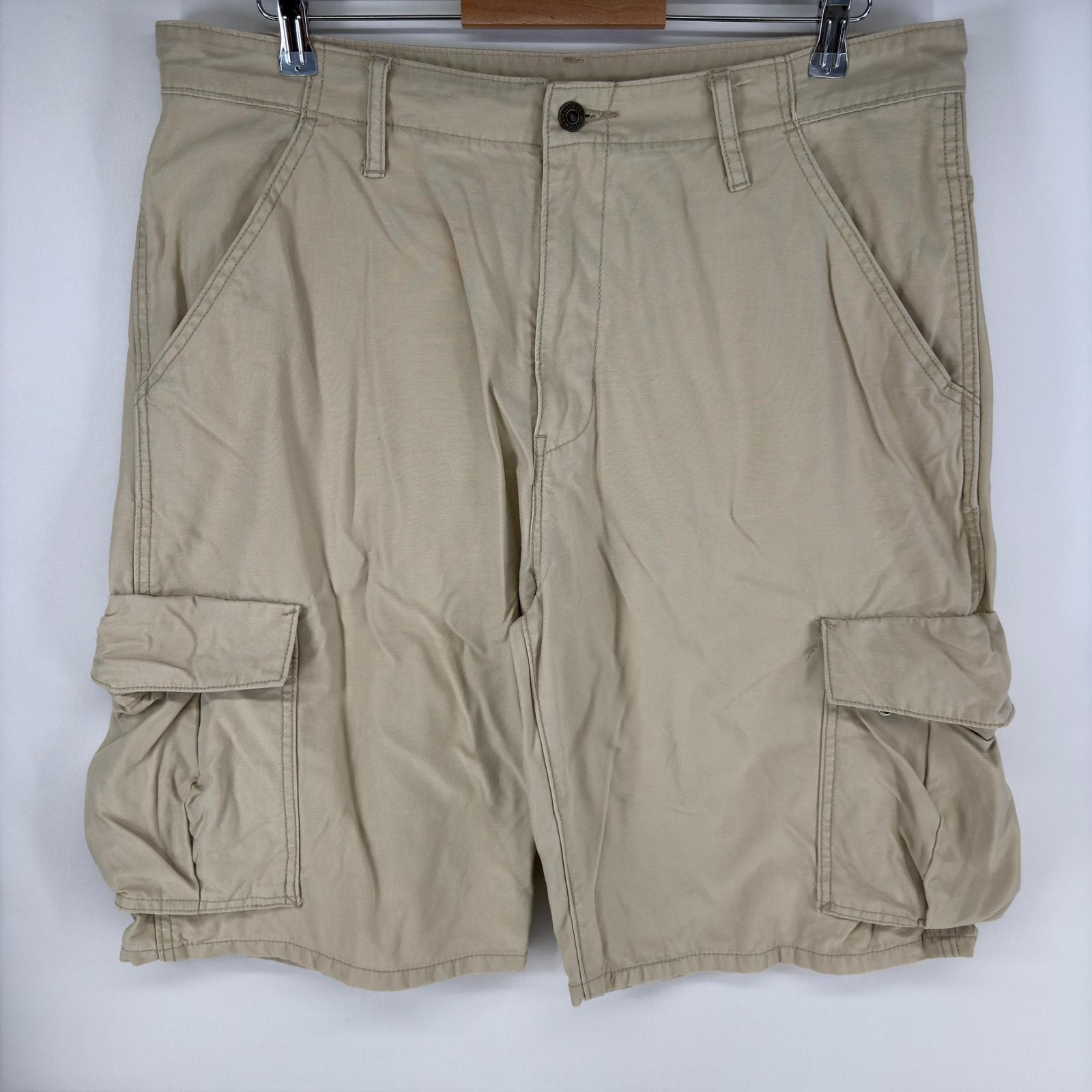 古着 リーバイス Levi's パンツ チノパン カーゴ ジッパーフライ ハーフ 半ズボン ショートパンツ w36 ベージュ系 メンズ