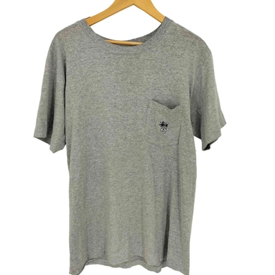 90s USA製 紺タグ SSリンク ロゴ刺繍 ポケット Tシャツ シングルステッチ【1143695945382】