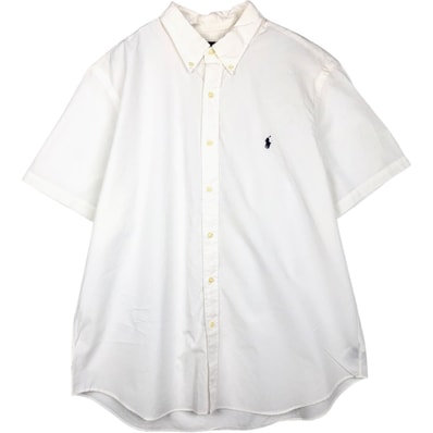 古着 ラルフローレン Ralph Lauren CUSTOM FIT 半袖 ボタンダウンシャツ メンズXXL相当/eaa660919
