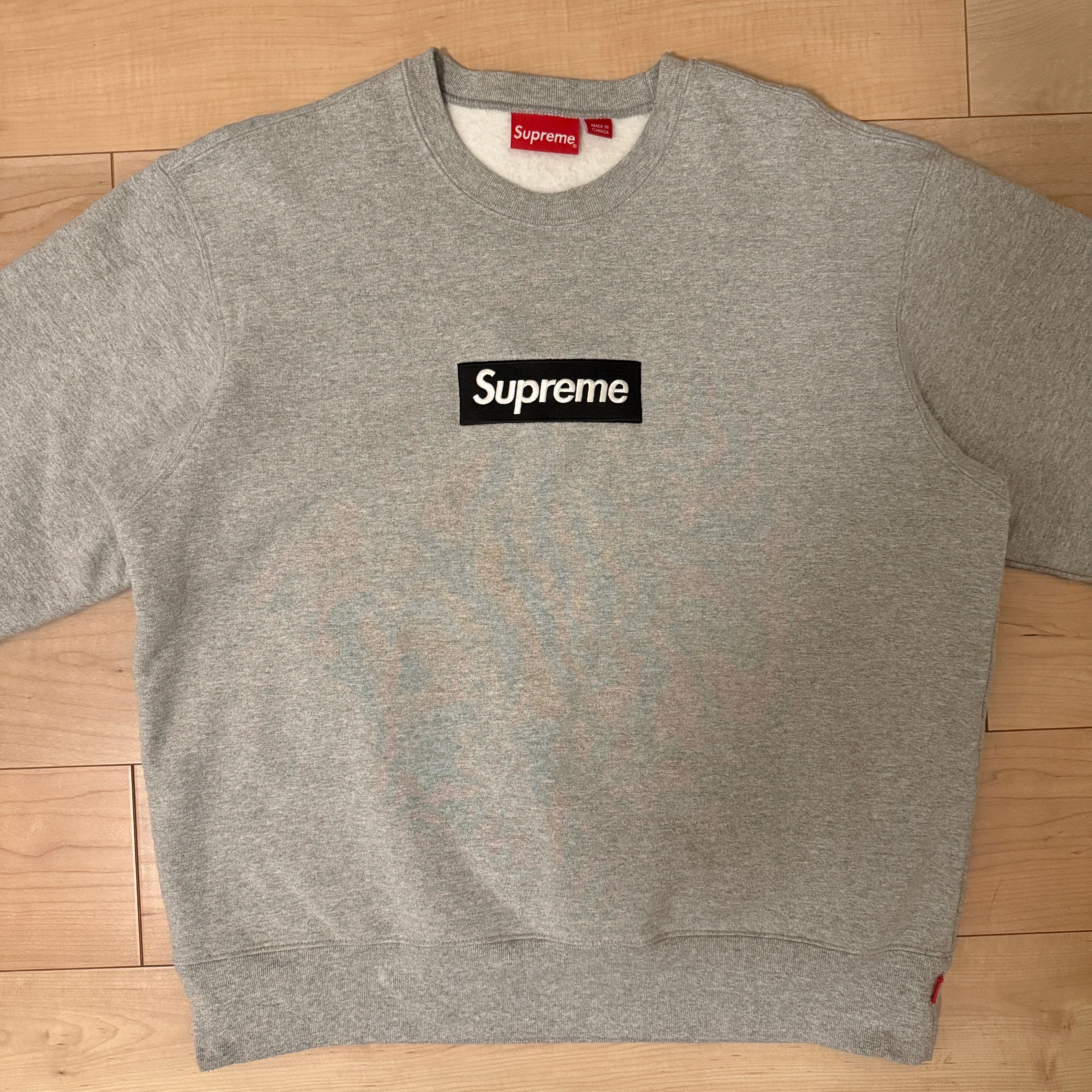 Supreme Box Logo Crewneck "Heather Grey" (22FW)