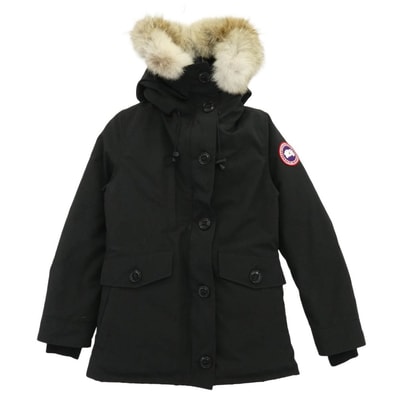 CANADA GOOSE カナダグース ダウンジャケット 2300JL サザビーリーグタグ CHARLOTTE PARKA シャーロットパーカー ファーフード付き ダウン ジャケット ブラック系 S【中古】
