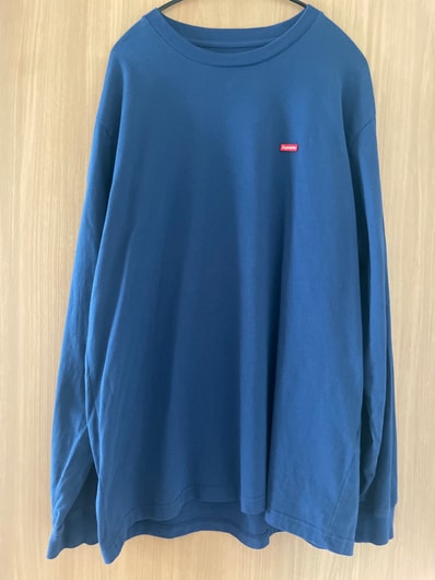Supreme Small Box L/S Tee "Navy" (25SS)