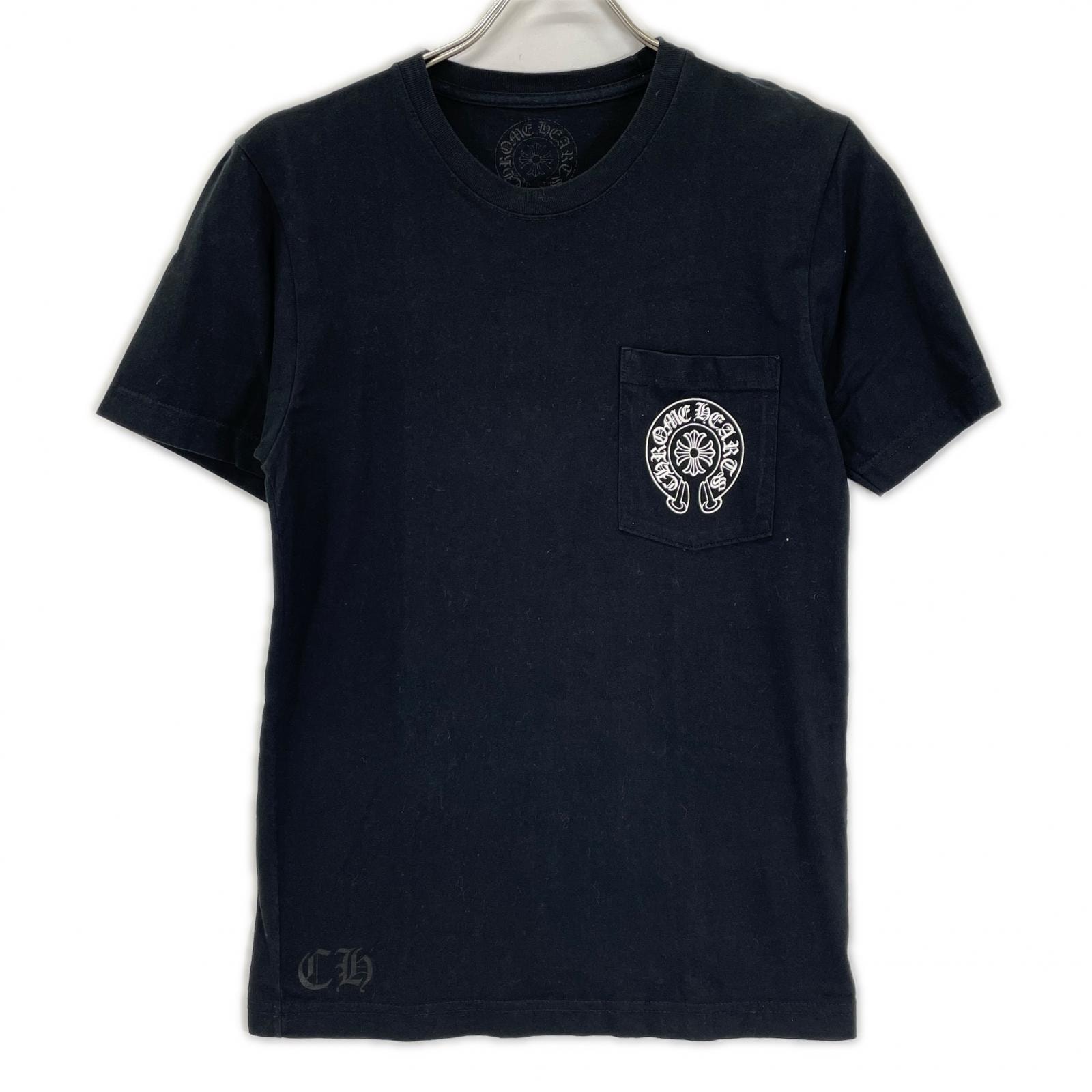クロムハーツ ブラック ホースシュープリント 半袖Tシャツ S