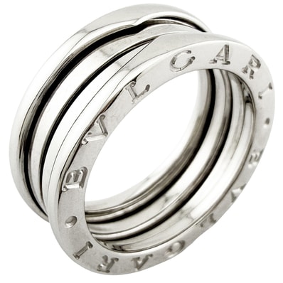ブルガリ BZ3 リング 指輪 16号 18金 K18ホワイトゴールド レディース BVLGARI 中古