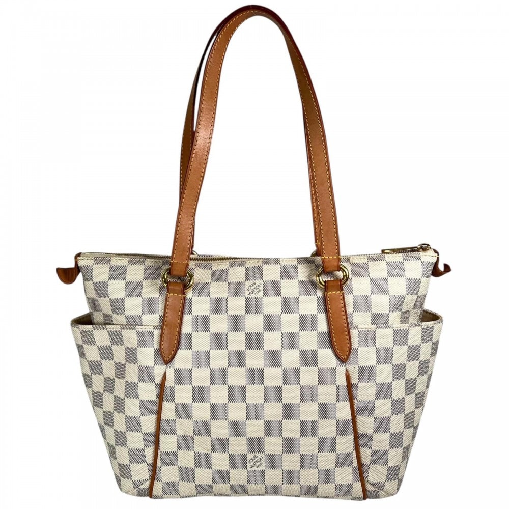 LOUIS VUITTON ルイヴィトン トートバッグ トータリーPM N51261  ダミエアズールキャンバス   アイボリー ゴールド金具 レディース【中古品】