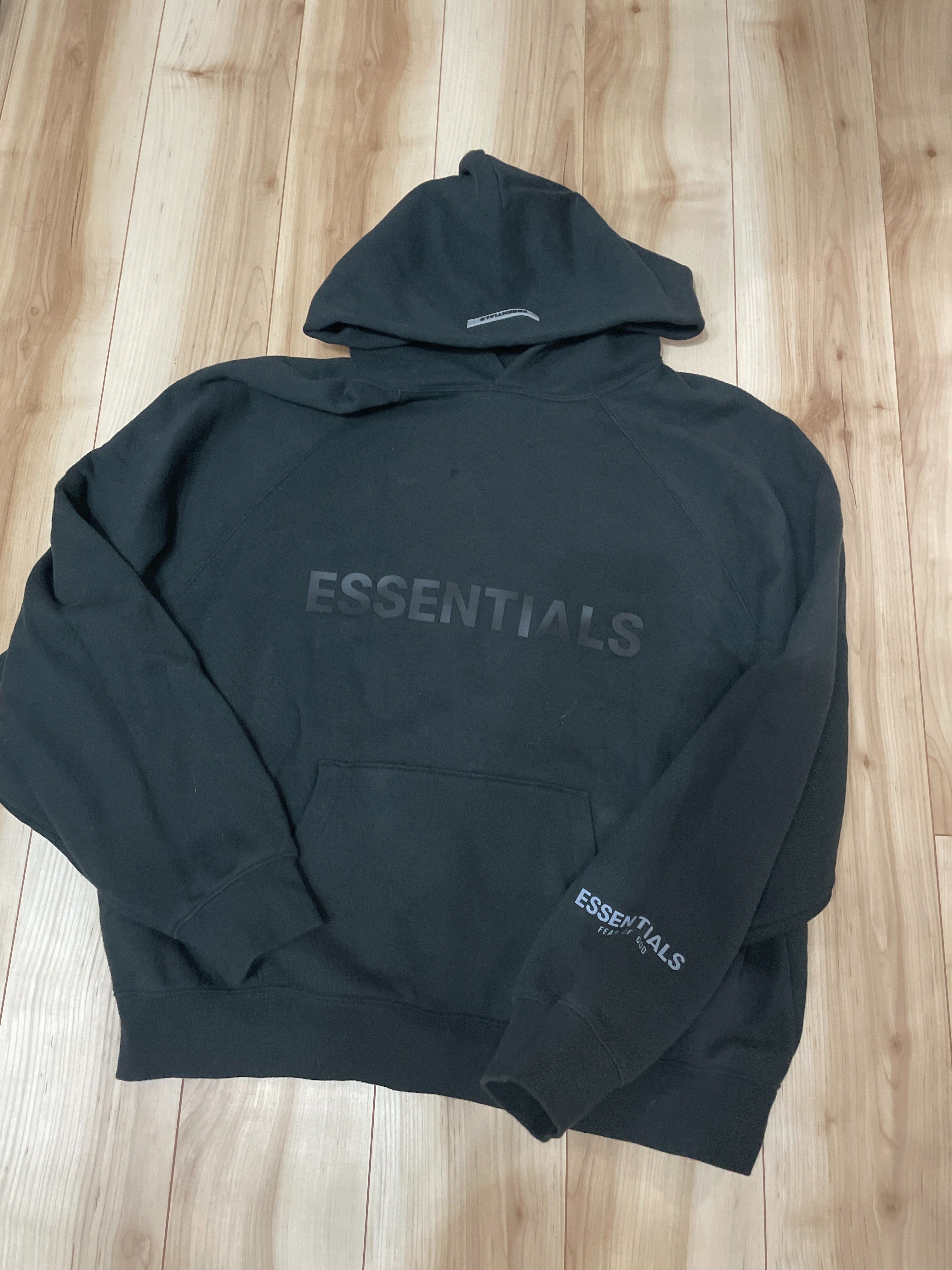 FEAR OF GOD ESSENTIALS / SSENSE 3D Silicon Applique Pullover Hoodie "Dark Navy"