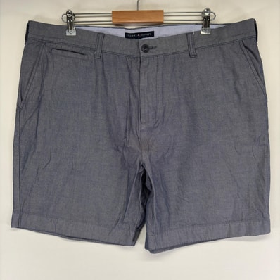 古着 トミーヒルフィガー TOMMY HILFIGER パンツ チノパン ワンポイントロゴ ハーフパンツ ショート 大きいサイズ ブルー系 メンズ