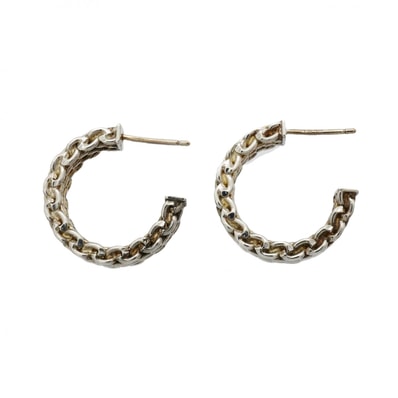 ★SALE【6jgb0072】ティファニー ピアス サマセット/フープ シルバー925【中古】レディース