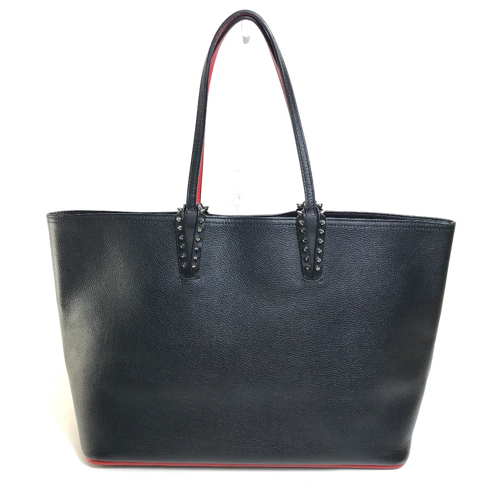 クリスチャンルブタン Christian Louboutin カバタ 1175113 ラージ カバン ショルダーバッグ トートバッグ レザー ブラック×レッド