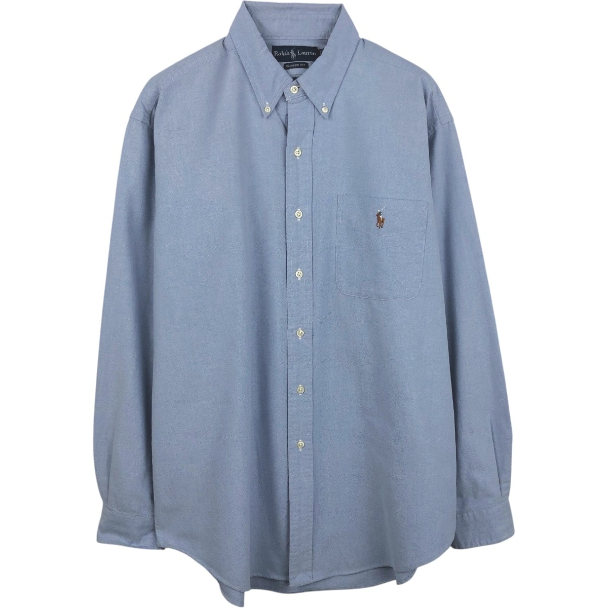 古着 ラルフローレン Ralph Lauren CLASSIC FIT クラシックフィット 長袖 ボタンダウンシャツ メンズL相当/eaa661014