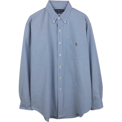 古着 ラルフローレン Ralph Lauren CLASSIC FIT クラシックフィット 長袖 ボタンダウンシャツ メンズL相当/eaa661014