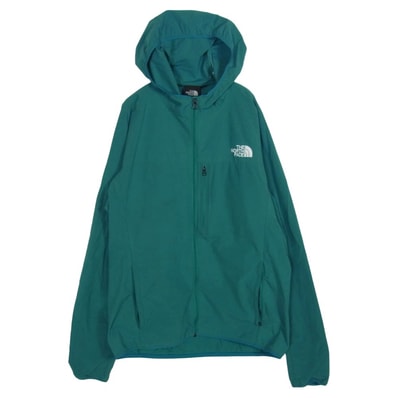THE NORTH FACE ノースフェイス ジャケット NP21703 MOUNTAIN SOFTSHELL HOODIE マウンテン ソフトシェル フーディー パーカー ジャケット グリーン系 L【中古】