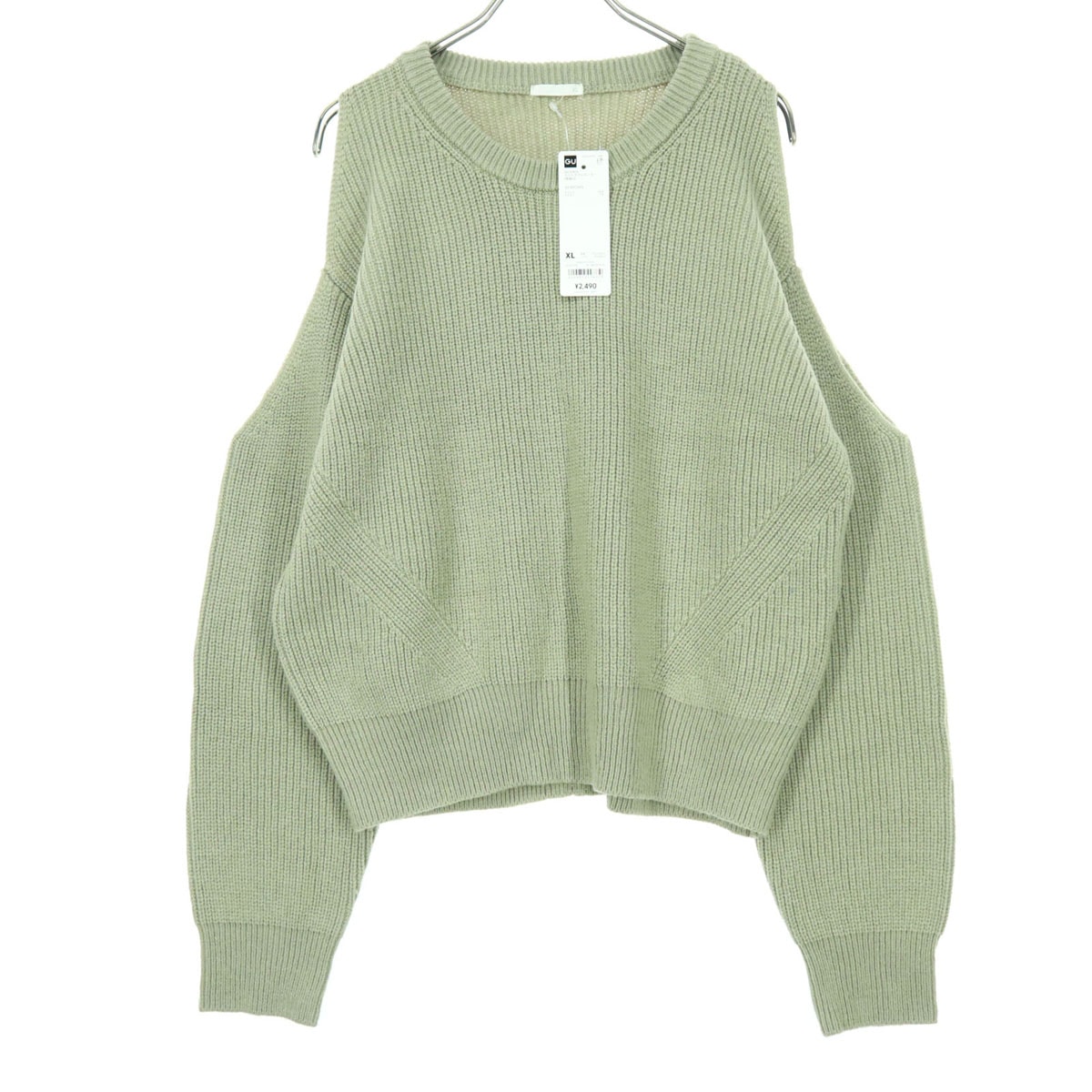 未使用 GU ジーユー 長袖 セーター XL グリーン