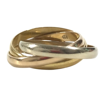 カルティエ CARTIER トリニティ ロゴ K18 金 18K アクセサリー ジュエリー リング・指輪 YG750 ゴールド
