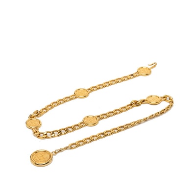 シャネル ココマーク 31 RUE CAMBON カンボン チェーンベルト ゴールド メッキ レディース CHANEL 【中古】