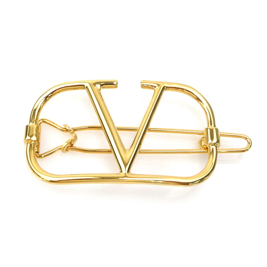ヴァレンティノ ガラヴァーニ Valentino Garavani  ヘアピン メタル ゴールド レディース【中古】 r10919k