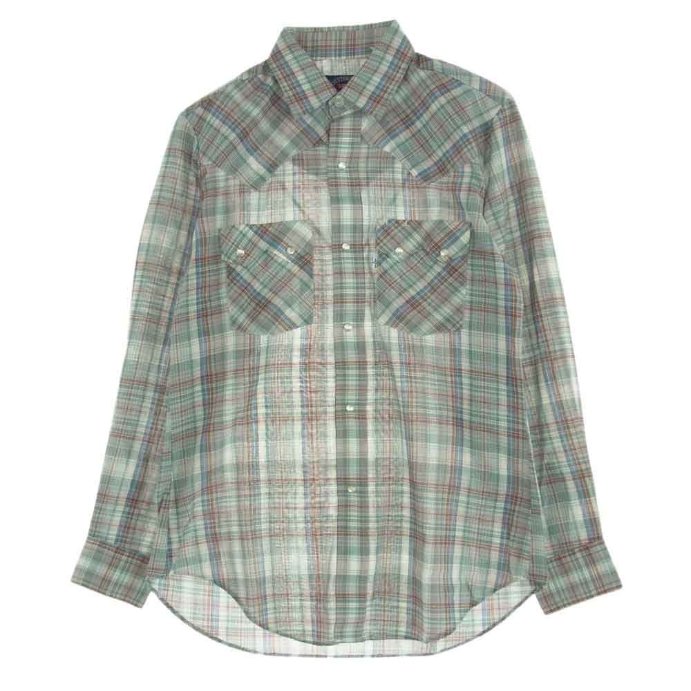 Levi's リーバイス 長袖シャツ チェック ウエスタンシャツ 白タブ ビックE  マルチカラー系 M【中古】