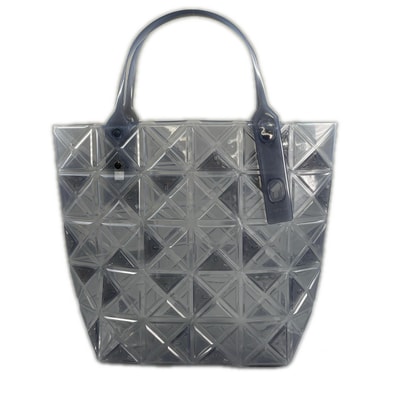 美品 ISSEY MIYAKE イッセイミヤケ ダズル トートバッグ PVC グレークリア レディース バオバオ スケルトンバッグ【中古】