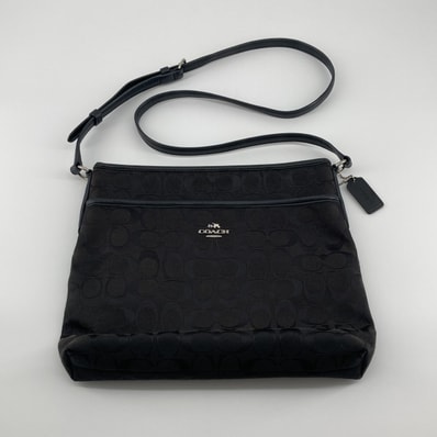 COACH(コーチ) シグネチャー ナイロンレザー F36378 ショルダーバッグ ブラック