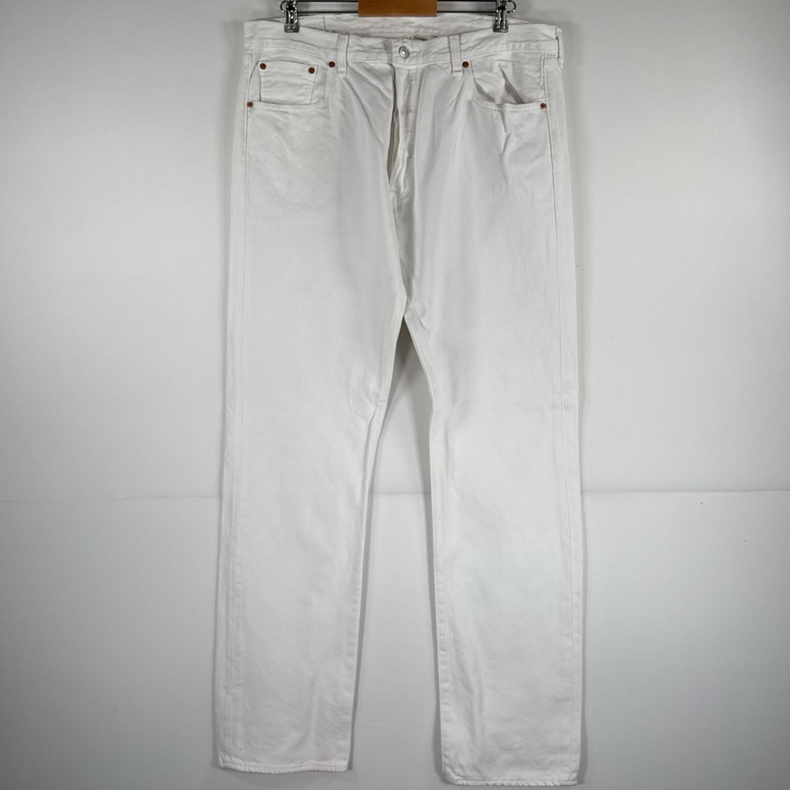 古着 リーバイス Levi's デニムパンツ 501 ジーパン ストレート 大きいサイズ ボタンフライ ビッグ カラーパンツ 白 w38 L34 ホワイト メンズ
