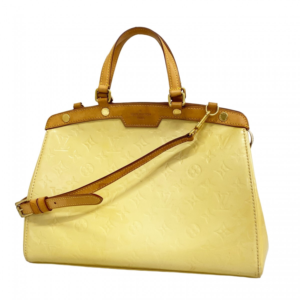 【6dc2910-k】ルイヴィトン ハンドバッグ ヴェルニ ブレアMM M91456 ブロンコライユ  2wayバッグ【中古】レディース