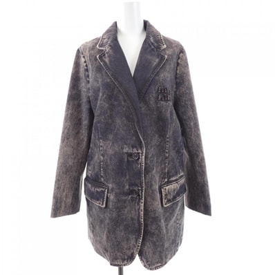 ミュウミュウ MIU MIU マーブル加工 GWG126 S231 121H デニムジャケット