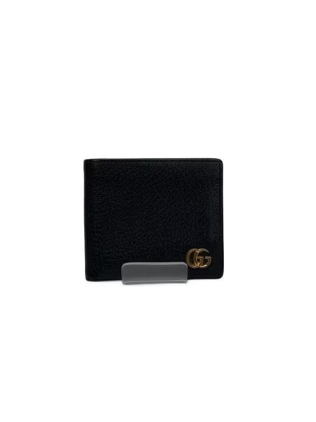 GUCCI GG Marmont Leather Coin Wallet "Black"