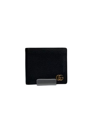 GUCCI GG Marmont Leather Coin Wallet "Black"