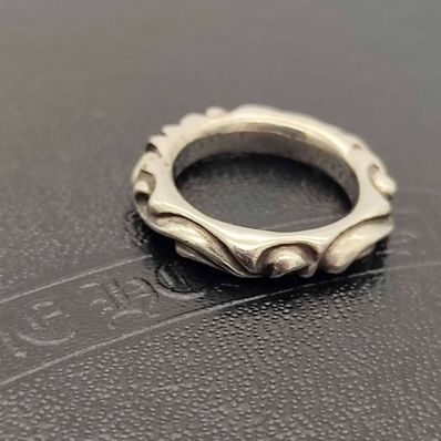 Chrome Hearts Scroll Band Ring "Silver"