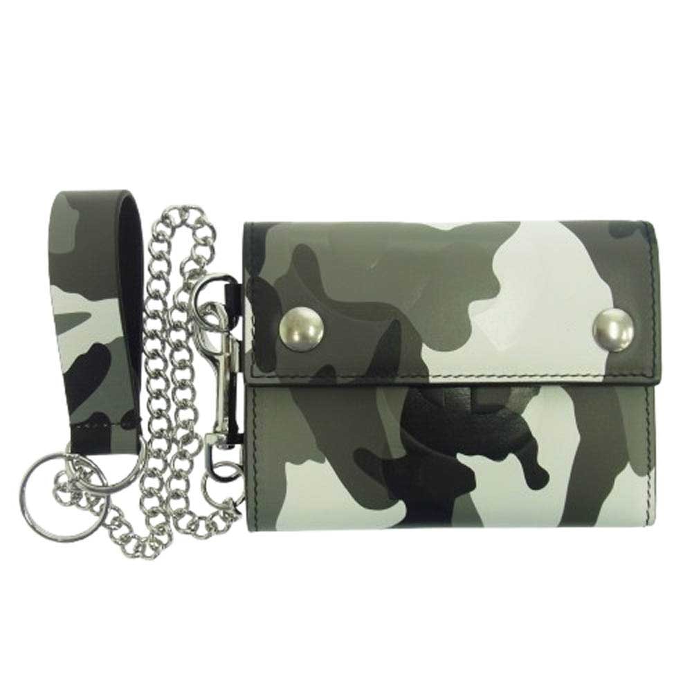 Supreme シュプリーム ウォレット 25SS Leather Chain Wallet Snow Camo レザー チェーンウォレット スノーカモ 財布 グレー系【新古品】【未使用】【中古】