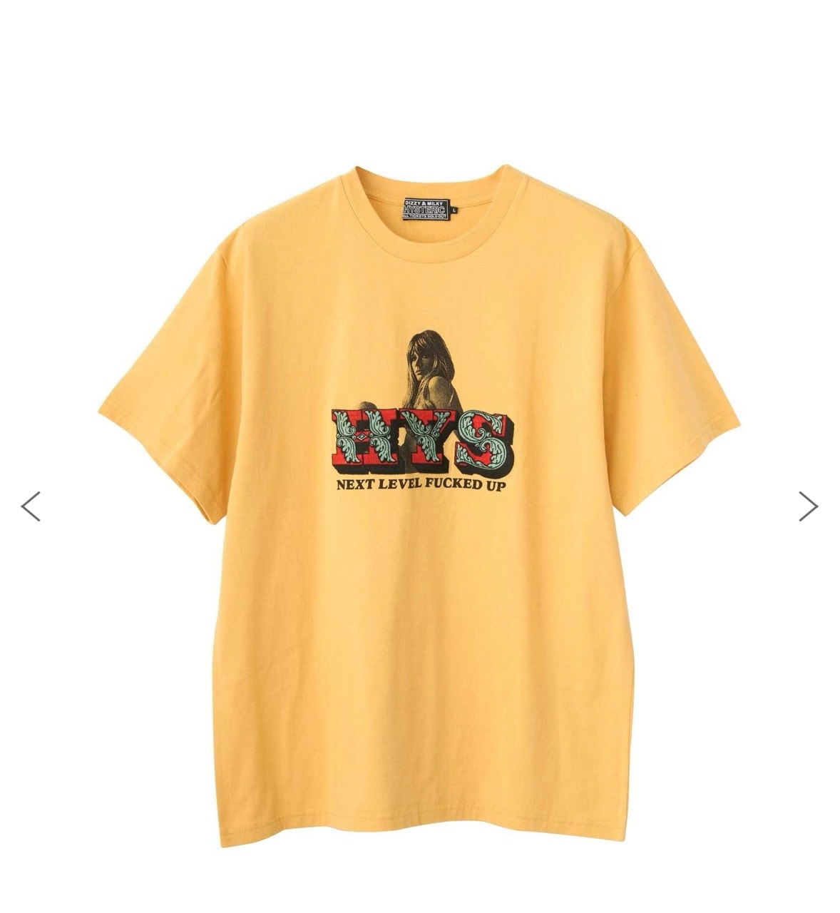 HYSTERIC GLAMOUR Next Level Embroidery T-Shirt "Yellow"