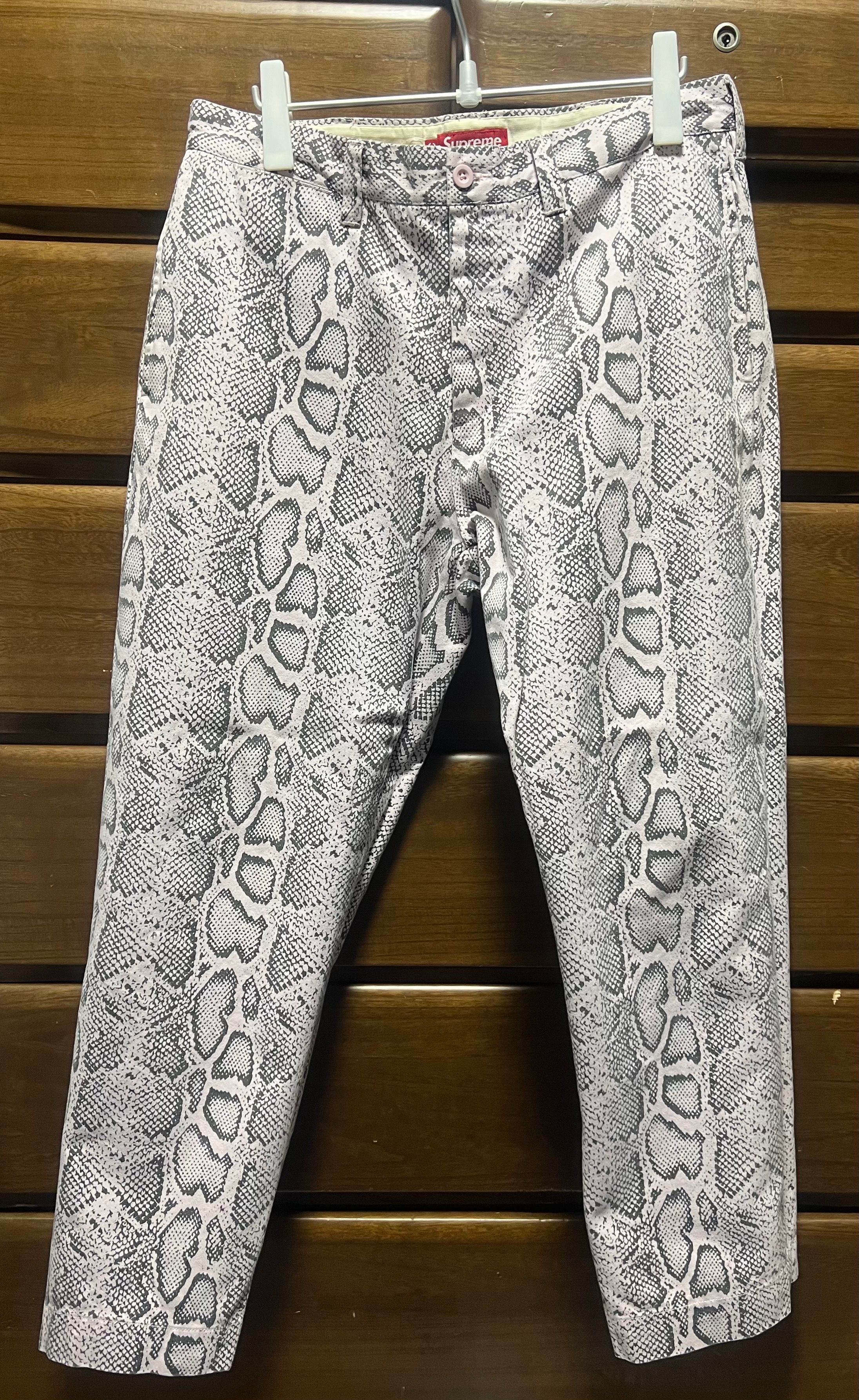 Supreme Snake Print Chino Pant "Pale Pink"