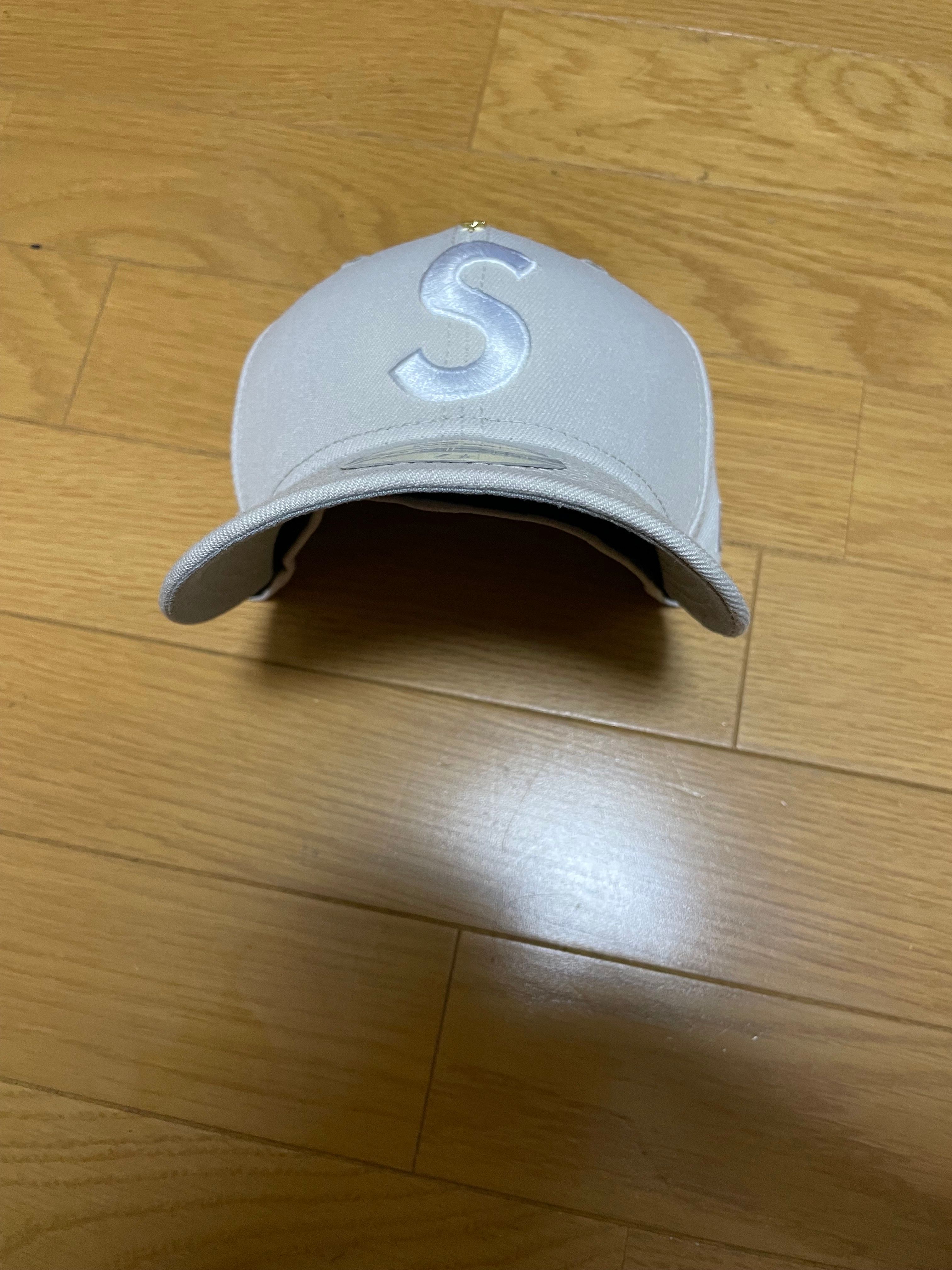 Supreme Gold Cross S Logo New Era "Stone"