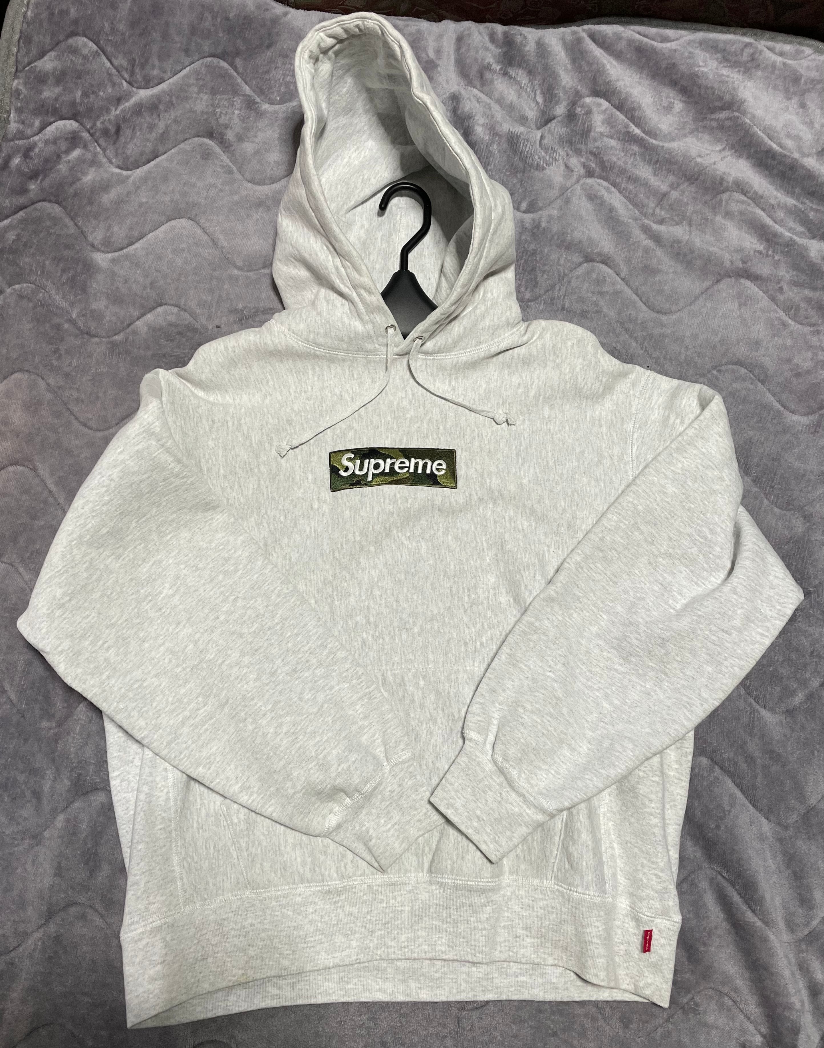 Supreme Box Logo Hooded Sweatshirt "Ash Grey" (23FW)
