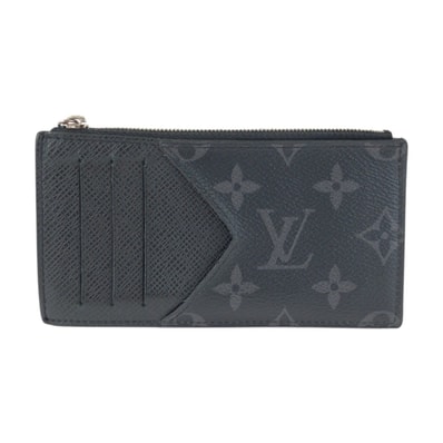 美品 LOUIS VUITTON ルイヴィトン モノグラムエクリプス×タイガ ブラック ノアール シルバー金具 PVC カードケース コインケース 602948 【中古】