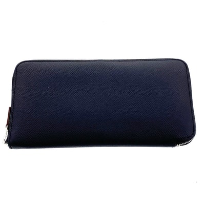 HERMES エルメス アザップ ロング シルクイン ラウンドファスナー長財布 長財布 066392CK ヴォーエプソン ブラック レディース【中古】