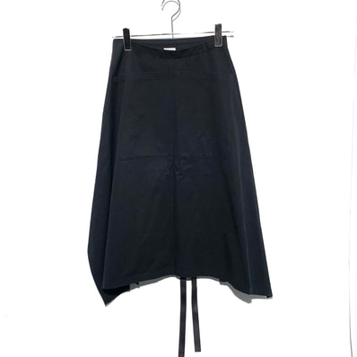 LOEWE LOEWE Leather Ribbon Skirt Black