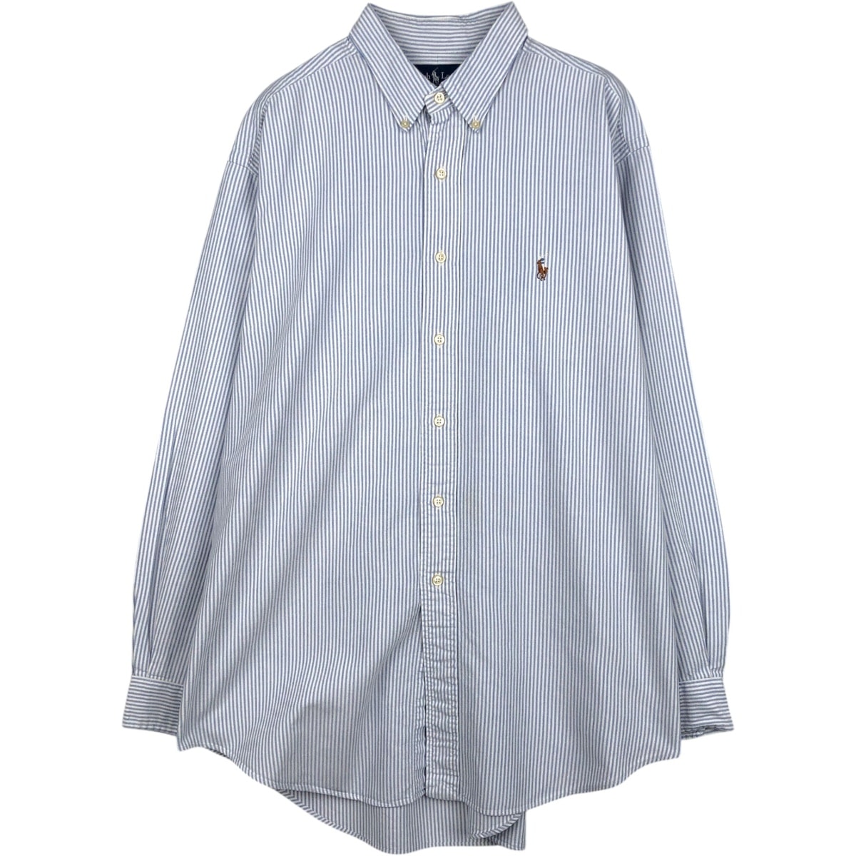 古着 ラルフローレン Ralph Lauren CLASSIC FIT 長袖 ボタンダウンストライプシャツ メンズL相当/eaa659208