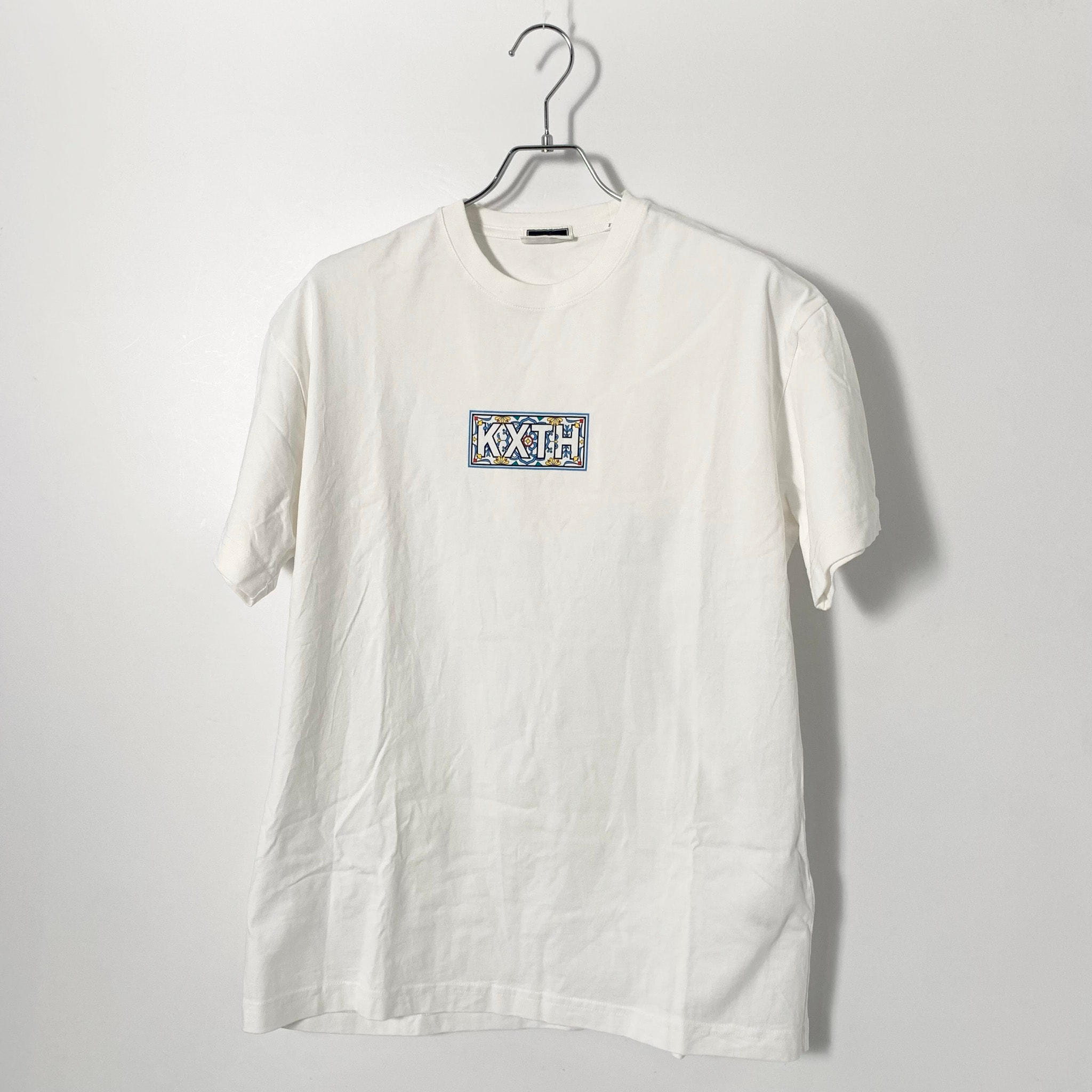 Kith Blue Moroccan Tile Classic Logo Tee "White"