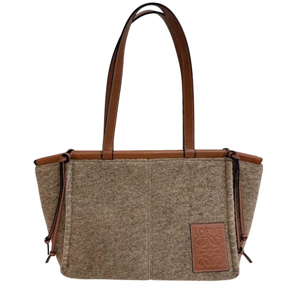 ロエベ LOEWE トートバッグ アナグラム クッション トートバッグ ハンド ショルダーバッグ ベージュ