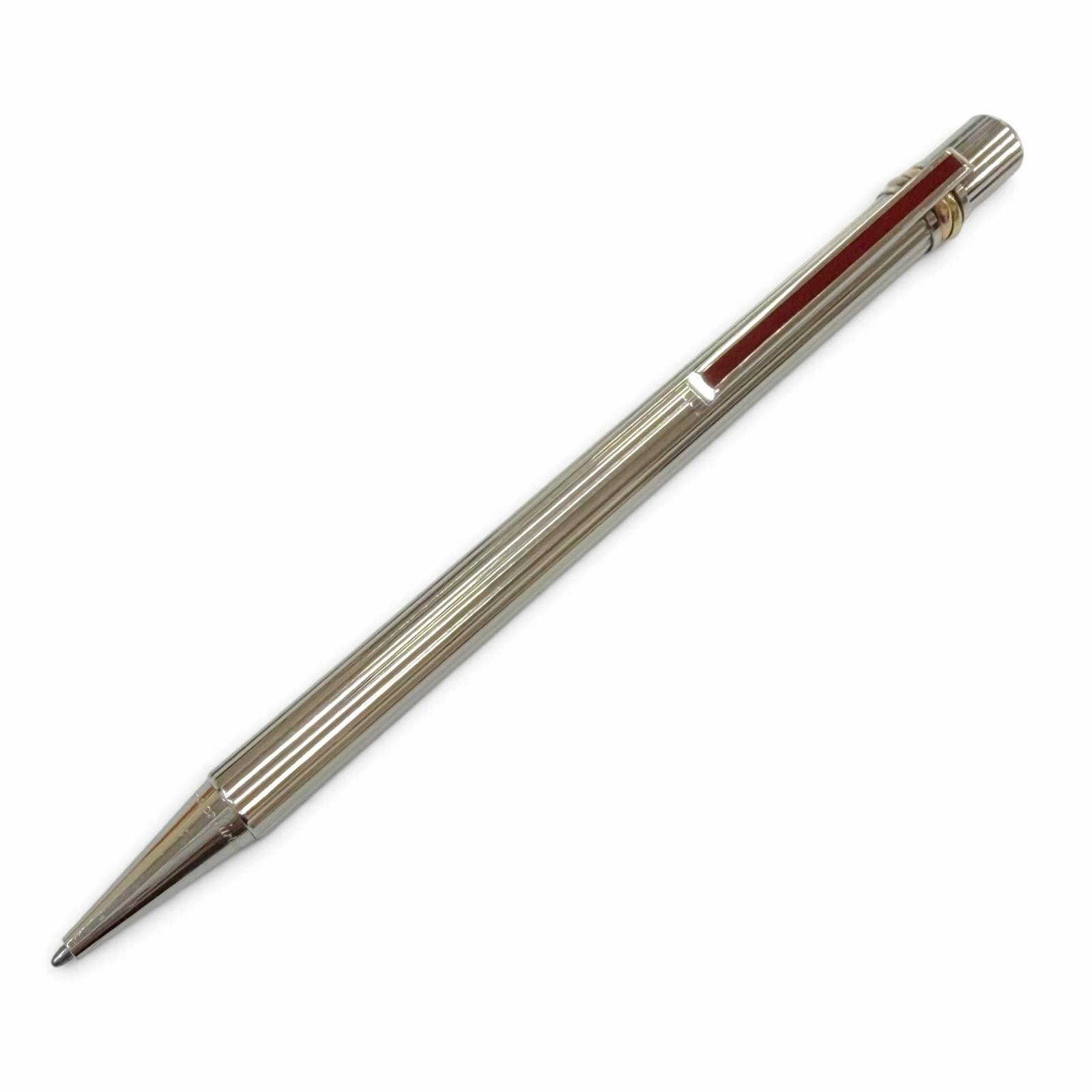 美品 カルティエ ボールペン トリニティ ドゥ カルティエ シルバー メンズ