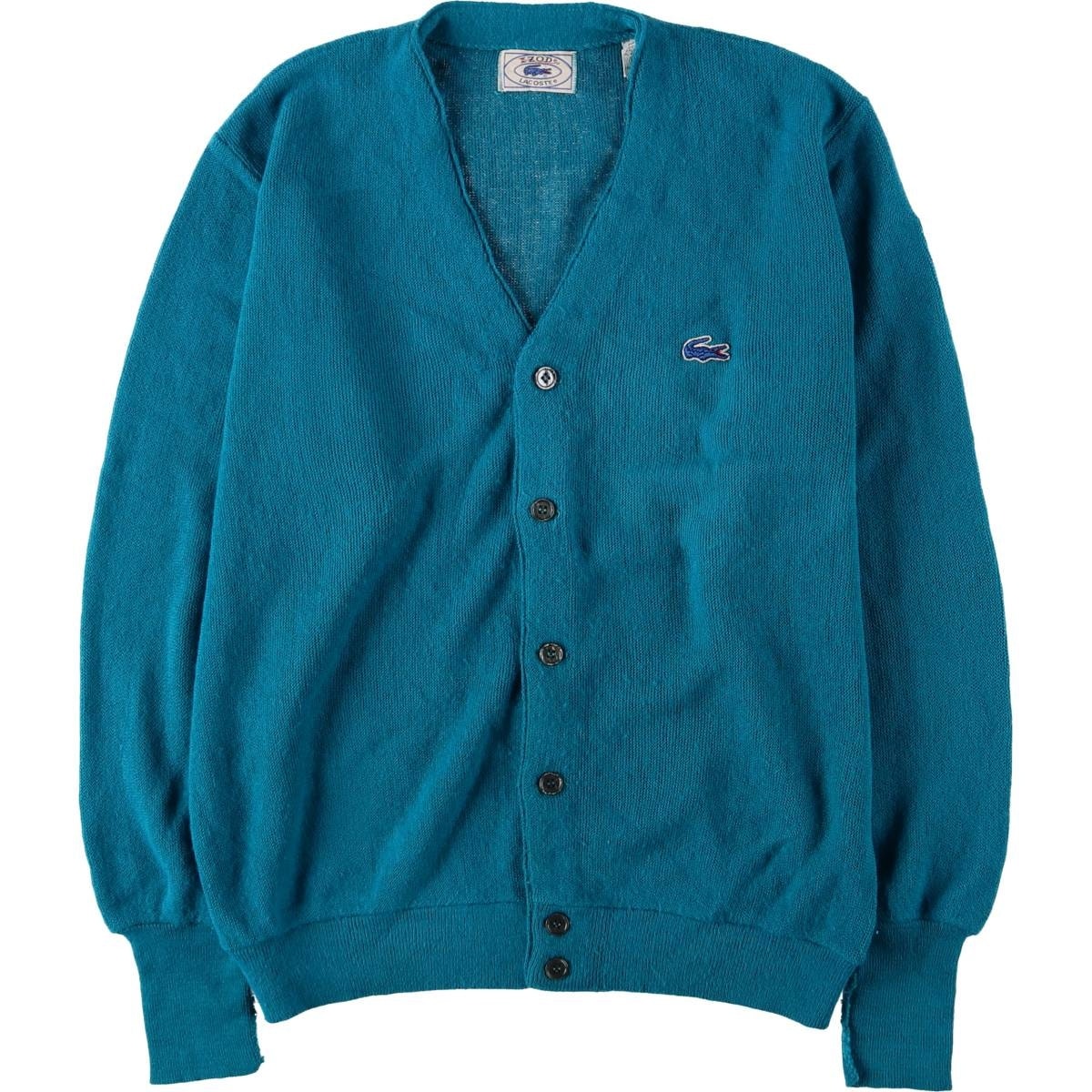 古着 80~90年代 ラコステ LACOSTE IZOD アクリルニットカーディガン メンズM相当 ヴィンテージ/eaa588867