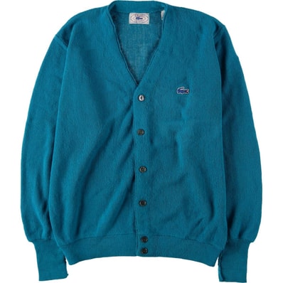 古着 80~90年代 ラコステ LACOSTE IZOD アクリルニットカーディガン メンズM相当 ヴィンテージ/eaa588867